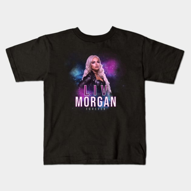 LIV MORGAN Kids T-Shirt by KomenX